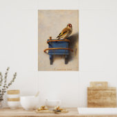 The Goldfinch by Carel Fabritius ポスター (キッチン)