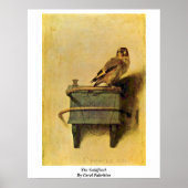 The Goldfinch. By Carel Fabritius ポスター (正面)