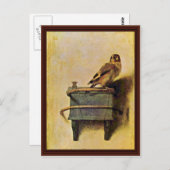 The Goldfinch., Puttertje By Carel Fabritius ポストカード (正面/裏面)