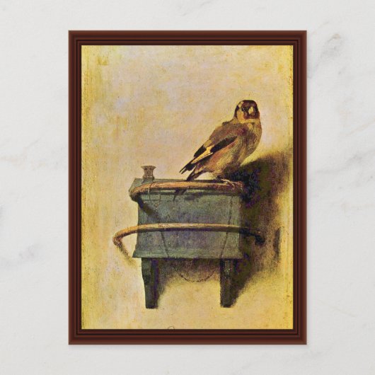 The Goldfinch., Puttertje By Carel Fabritius ポストカード (正面)