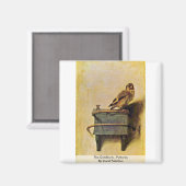 The Goldfinch., Puttertje By Carel Fabritius マグネット (正面/裏面)