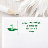 The Golfer Return Address Label ラベル (インサイチュ)