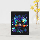 The Good Girl In Me Got Tired Halloween Witch Skul カード (黄色い花)