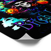 The Good Girl In Me Got Tired Halloween Witch Skul ポスター (角)
