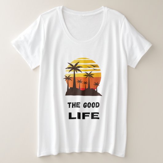 The Good Life Women+サイズTシャツ プラスサイズTシャツ (デザイン正面)