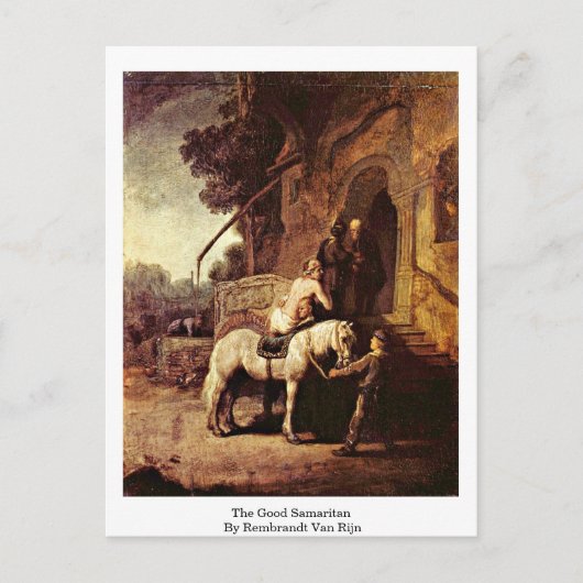 The Good Samaritan By Rembrandt Van Rijn ポストカード (正面)