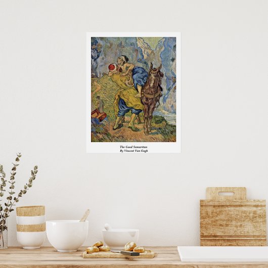 The Good Samaritan By Vincent Van Gogh ポスター (キッチン)