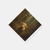 The Good Shepherd and the Lost Lamb – Jesus & Lamb スタンダードカクテルナプキン (角)