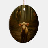 The Good Shepherd and the Lost Lamb – Jesus & Lamb セラミックオーナメント (右)