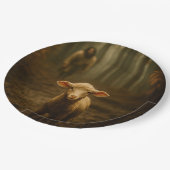 The Good Shepherd and the Lost Lamb – Jesus & Lamb ペーパープレート (アングル)