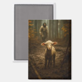 The Good Shepherd and the Lost Lamb – Jesus & Lamb マグネット (正面/裏面)