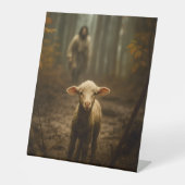 The Good Shepherd and the Lost Lamb – Jesus & Lamb 台座サイン (正面)