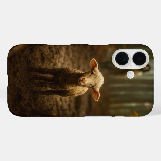 The Good Shepherd and the Lost Lamb – Jesus & Lamb Case-Mate iPhoneケース (裏面 (横))