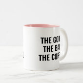 The Good The Bad The Coffee Funny Quote ツートーンマグカップ (正面右)