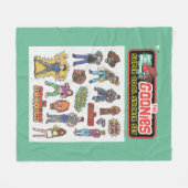 The Gooniesレトロステッカーシートグラフィック フリースブランケット (正面(横))