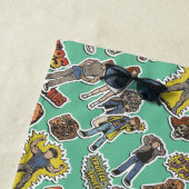 The Gooniesレトロステッカーパターン ビーチタオル (インサイチュ)