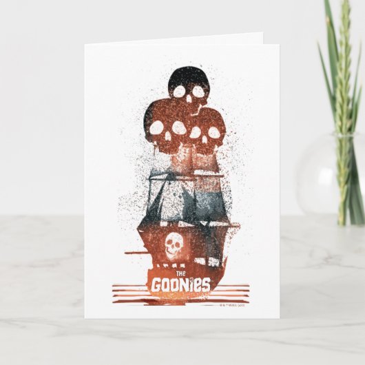 The Goonies Pirate Ship Silhouette Graphic カード (正面)