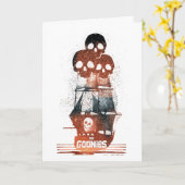 The Goonies Pirate Ship Silhouette Graphic カード (黄色い花)
