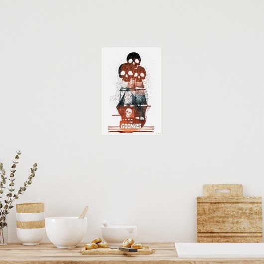 The Goonies Pirate Ship Silhouette Graphic ポスター (キッチン)