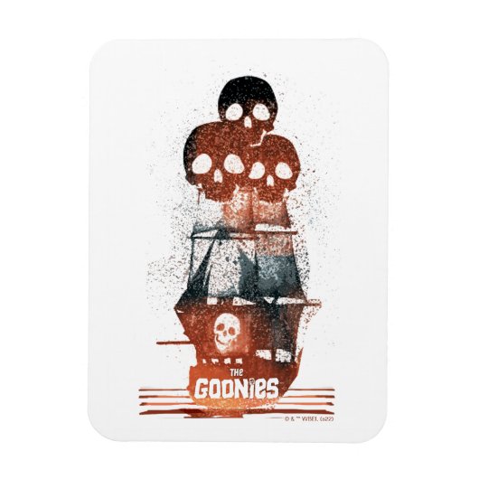 The Goonies Pirate Ship Silhouette Graphic マグネット (縦)