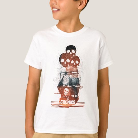 The Goonies Pirate Ship Silhouette Graphic Tシャツ (正面)