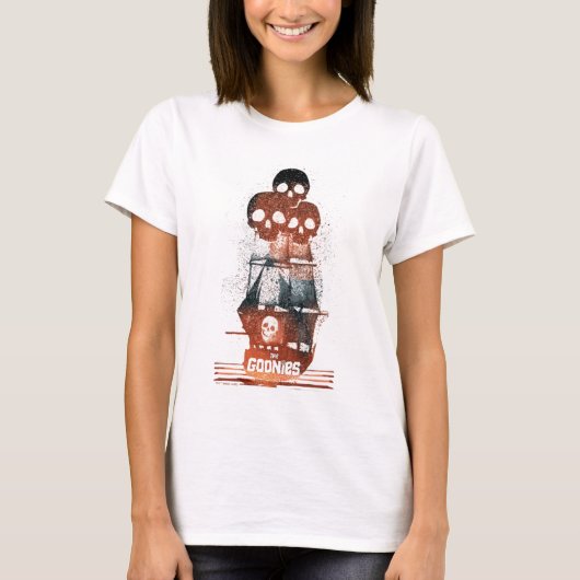 The Goonies Pirate Ship Silhouette Graphic Tシャツ (正面)