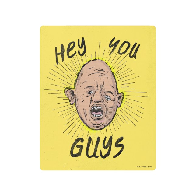 The Goonies Sloth Doodle "Hey You Guys" メタルプリント (正面)