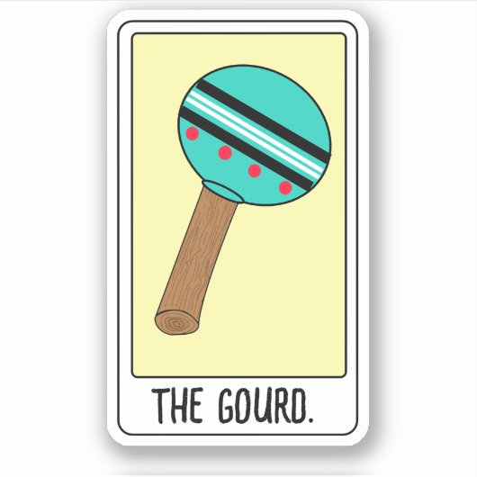 The Gourd-Tarot Card- Vinyl Sticker シール (正面)