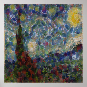 The Gourdy Night Starry Fine Art Spoof ポスター