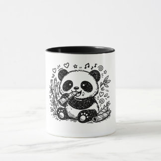 The Gourmet Panda: A Whimsical Bamboo Feast マグカップ