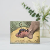 The Gout (18世紀の漫画家ジェームス・ギレイによる) ポストカード (スタンド正面)