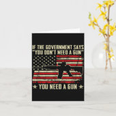The Government Says You Don't Need A Gun - Funny P カード (黄色い花)