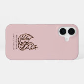 The Graceful Swan Minimalist Blush Pink iPhone 16ケース (裏面横)