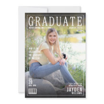 「The Graduate」マガジンカバー トレンディでおしゃれな招待状