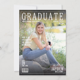 「The Graduate」マガジンカバー トレンディでおしゃれな招待状 招待状