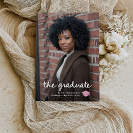 The Graduate | 写真とスクリプトと好きな色の卒業帽子 案内状