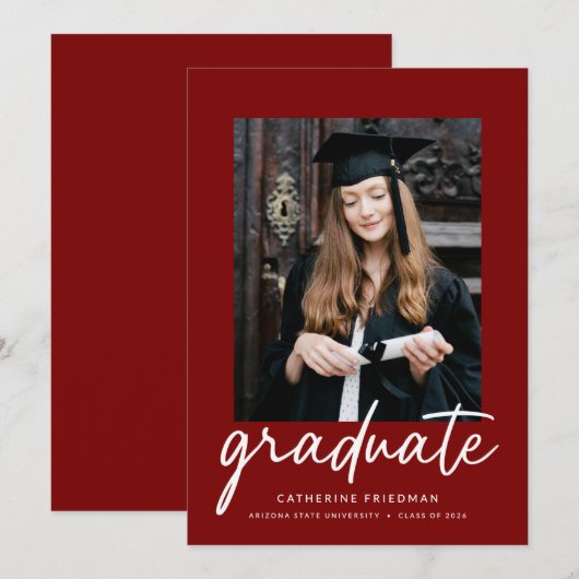 The Graduate Announcement 招待状 (正面/裏面)