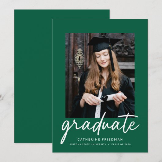 The Graduate Announcement 招待状 (正面/裏面)