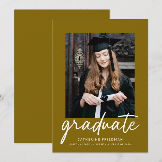 The Graduate Announcement 招待状 (正面/裏面)