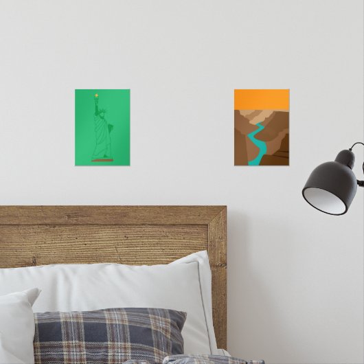 The Grand Canyon and Statue of Liberty (寝室)