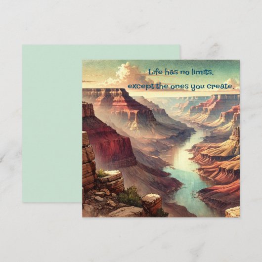The Grand Canyon & Quote	 ノートカード (正面/裏面)