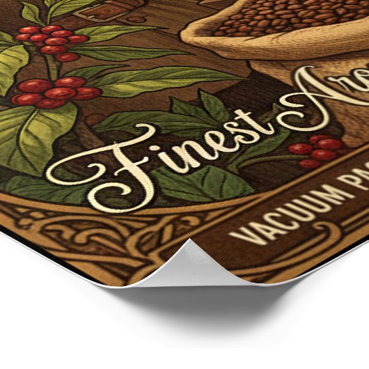 The Grand Cru Java Bliss Coffee Poster ポスター (角)