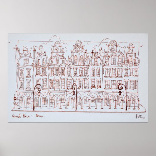 The Grand Place | Arras, France ポスター (正面)