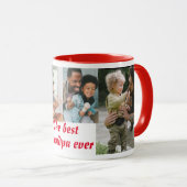 The Grandpa最高の Ever 4枚の写真が赤 マグカップ (正面右)