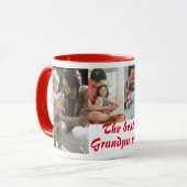 The Grandpa最高の Ever 4枚の写真が赤 マグカップ (正面左)