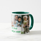 The Grandpa Ever最高の 4枚の写真が緑 マグカップ (正面右)