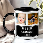 The Grandpa Ever最高の Black Collage写真 マグカップ<br><div class="desc">こ祝の写真コラージュパーソナライズされたマグで！この思お気に入りのい出と思慮深い贈り物にユニークおじいちゃんを紹介しよう。父の日、誕生日、または単に。[写真の数]の写真に追加してカスタマイズ、バックに特別なメッセージを追加して特別にする。セラミック高品質マグカップは食洗機であり、マイクロ波安全である。</div>