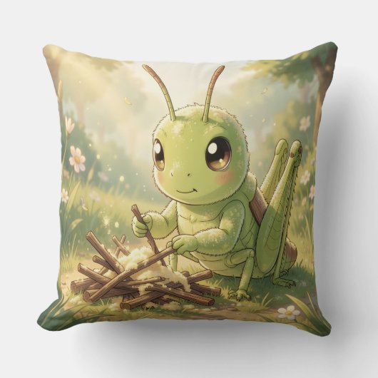 The Grasshopper and the Nectar Artwork クッション (正面)