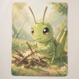 The Grasshopper and the Nectar Artwork シェルパブランケット