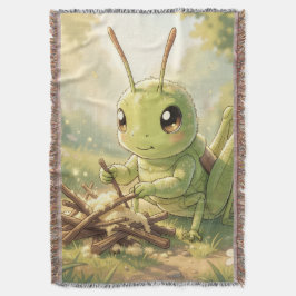 The Grasshopper and the Nectar Artwork スローブランケット
